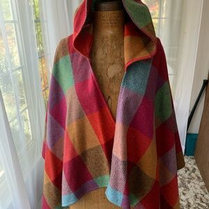 Avoca Handweavers of Ireland Soft wool wrap with hood